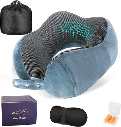 Neck Pillow for Traveling, Travel Pillows for Airplanes Black