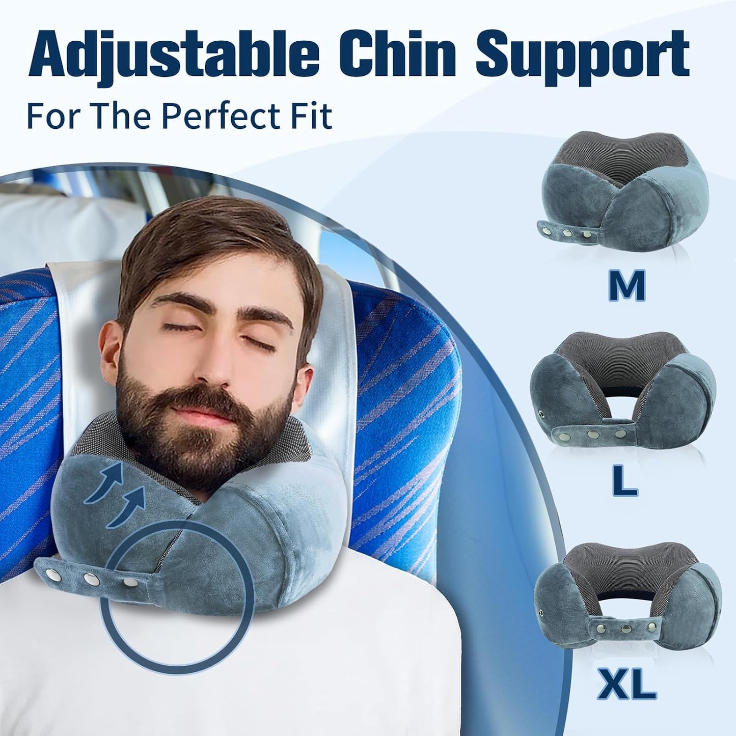 Neck Pillow for Traveling, Travel Pillows for Airplanes Black