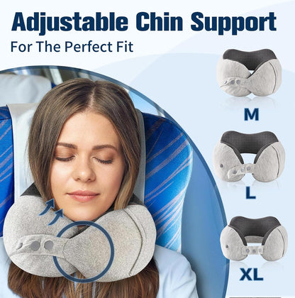 Neck Pillow for Traveling, Travel Pillows for Airplanes Black