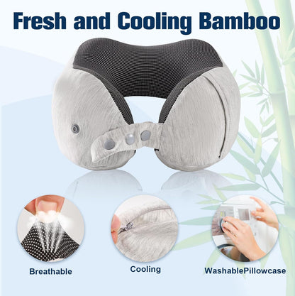 Neck Pillow for Traveling, Travel Pillows for Airplanes Black