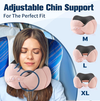 Neck Pillow for Traveling, Travel Pillows for Airplanes Black