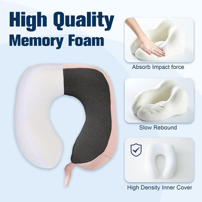 Neck Pillow for Traveling, Travel Pillows for Airplanes Black