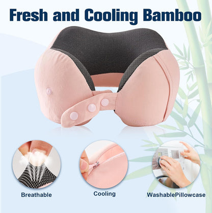 Neck Pillow for Traveling, Travel Pillows for Airplanes Black