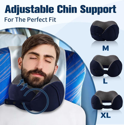 Neck Pillow for Traveling, Travel Pillows for Airplanes Black