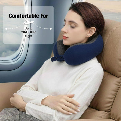 Neck Pillow for Traveling, Travel Pillows for Airplanes Black
