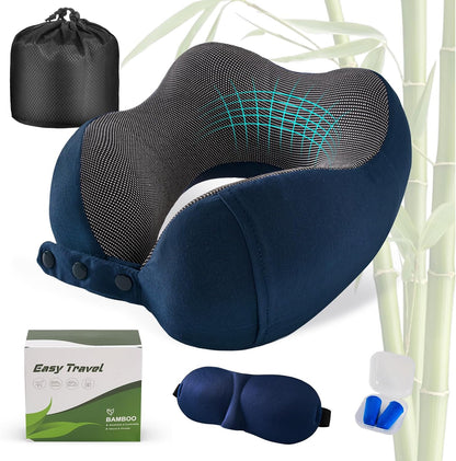 Neck Pillow for Traveling, Travel Pillows for Airplanes Black