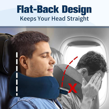 Neck Pillow for Traveling, Travel Pillows for Airplanes Black