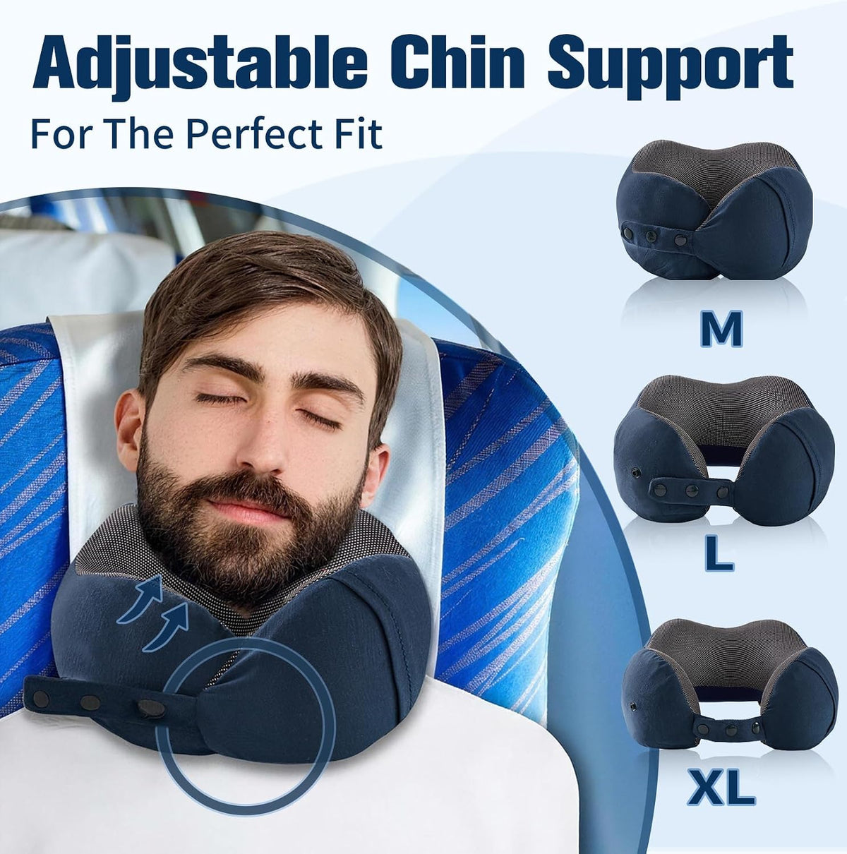 Neck Pillow for Traveling, Travel Pillows for Airplanes Black