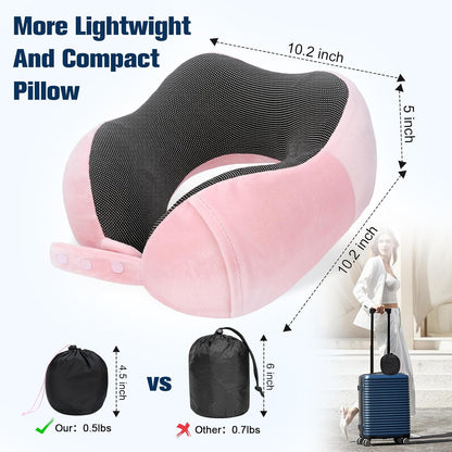 Neck Pillow for Traveling, Travel Pillows for Airplanes Black