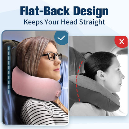 Neck Pillow for Traveling, Travel Pillows for Airplanes Black