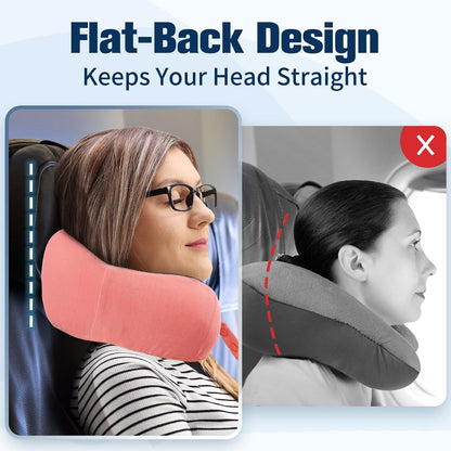 Neck Pillow for Traveling, Travel Pillows for Airplanes Black