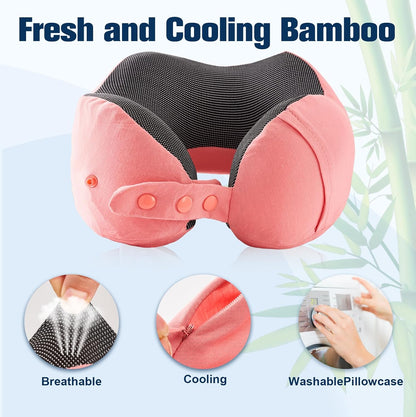 Neck Pillow for Traveling, Travel Pillows for Airplanes Black