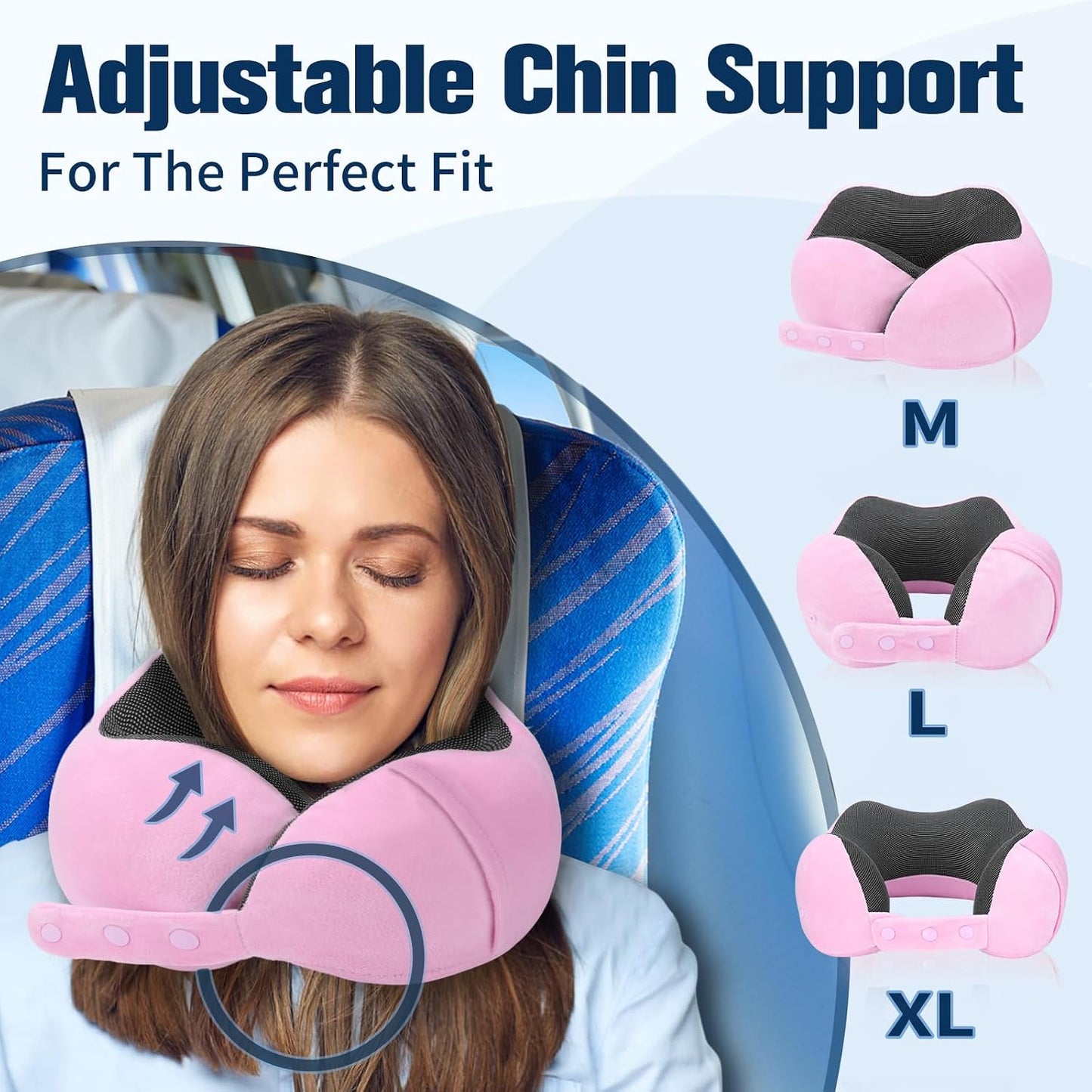 Neck Pillow for Traveling, Travel Pillows for Airplanes Black