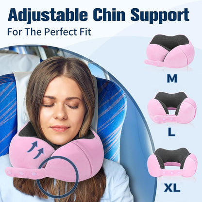 Neck Pillow for Traveling, Travel Pillows for Airplanes Black