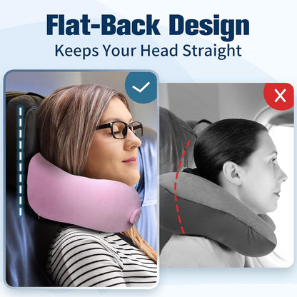 Neck Pillow for Traveling, Travel Pillows for Airplanes Black
