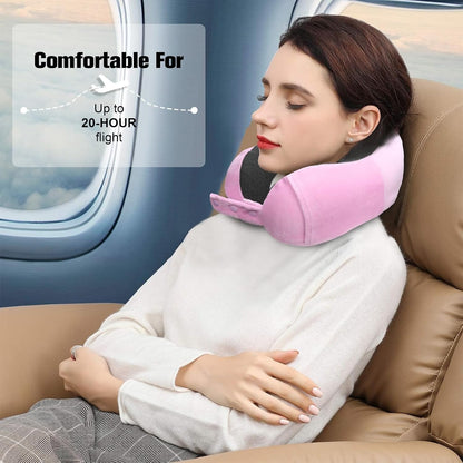 Neck Pillow for Traveling, Travel Pillows for Airplanes Black