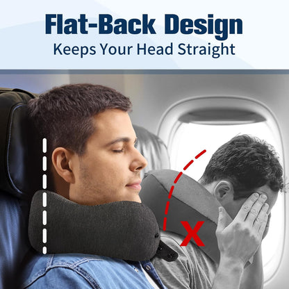 Neck Pillow for Traveling, Travel Pillows for Airplanes Black