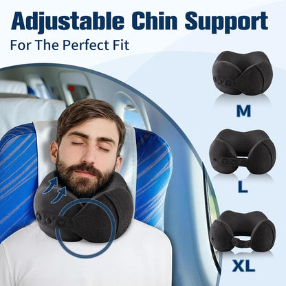 Neck Pillow for Traveling, Travel Pillows for Airplanes Black