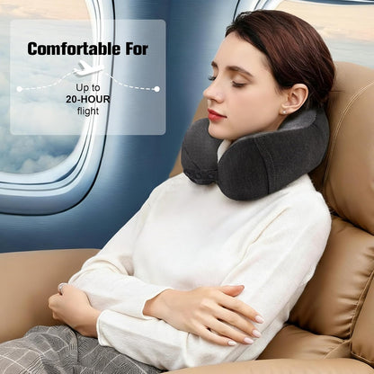 Neck Pillow for Traveling, Travel Pillows for Airplanes Black