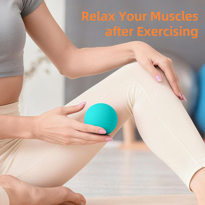 Massage Lacrosse Balls for Myofascial Release, Trigger Point Therapy and Yoga Therapy, Foot Massage Ball to Relieve Plantar Fasciitis Blue