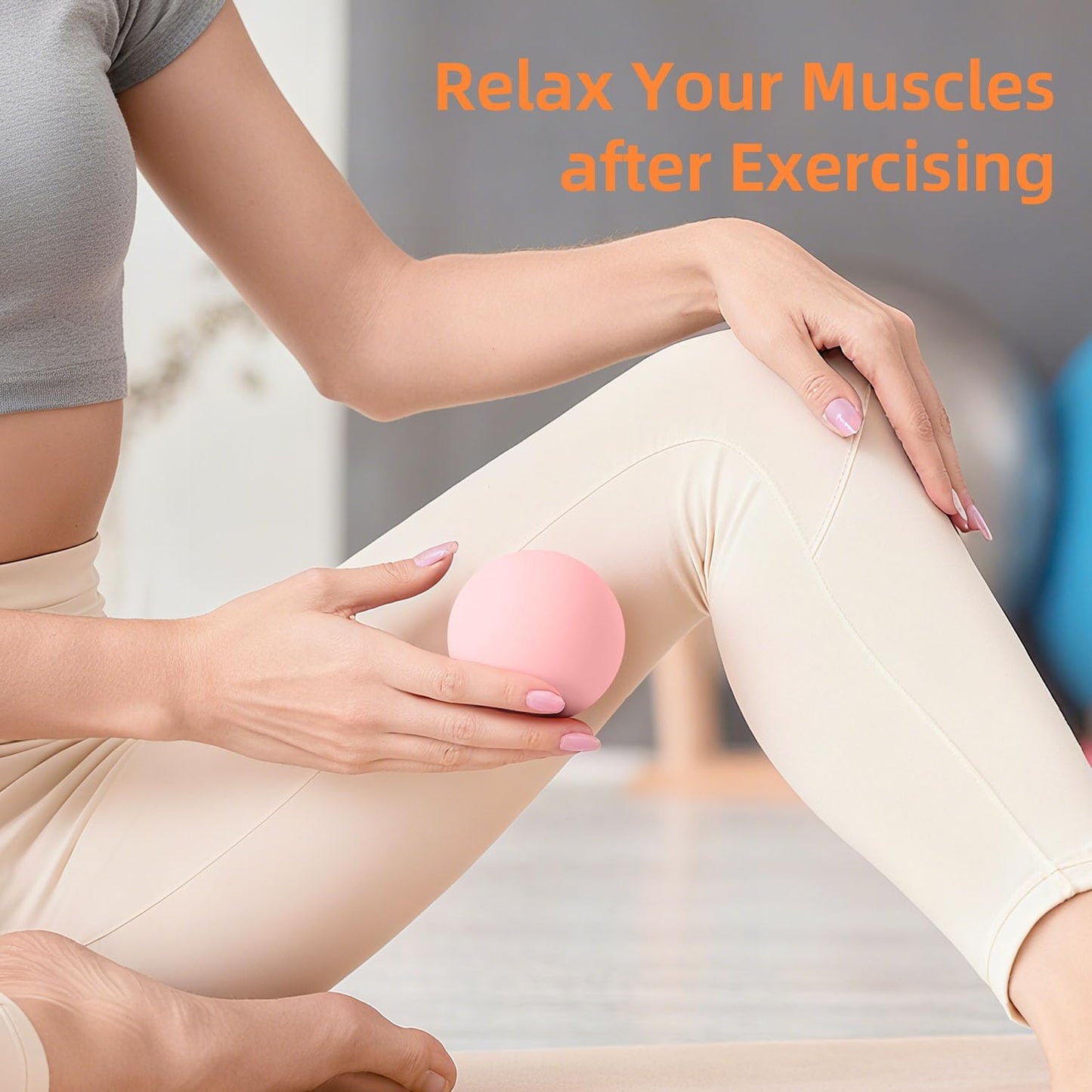 Massage Lacrosse Balls for Myofascial Release, Trigger Point Therapy and Yoga Therapy, Foot Massage Ball to Relieve Plantar Fasciitis Blue