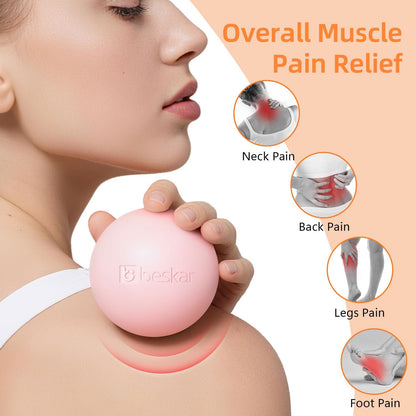 Massage Lacrosse Balls for Myofascial Release, Trigger Point Therapy and Yoga Therapy, Foot Massage Ball to Relieve Plantar Fasciitis Blue
