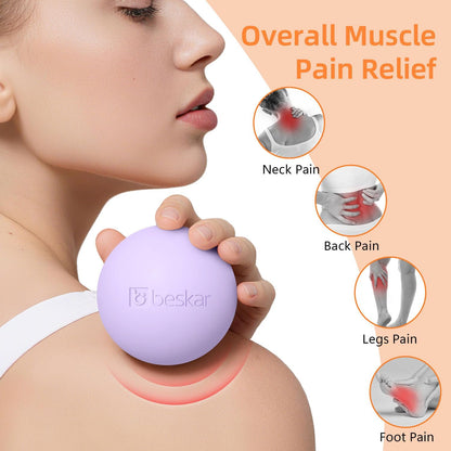 Massage Lacrosse Balls for Myofascial Release, Trigger Point Therapy and Yoga Therapy, Foot Massage Ball to Relieve Plantar Fasciitis Blue