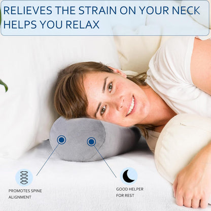 Neck Roll Pillow,Cervical Neck Pillow Bolster Pillow for Sleeping