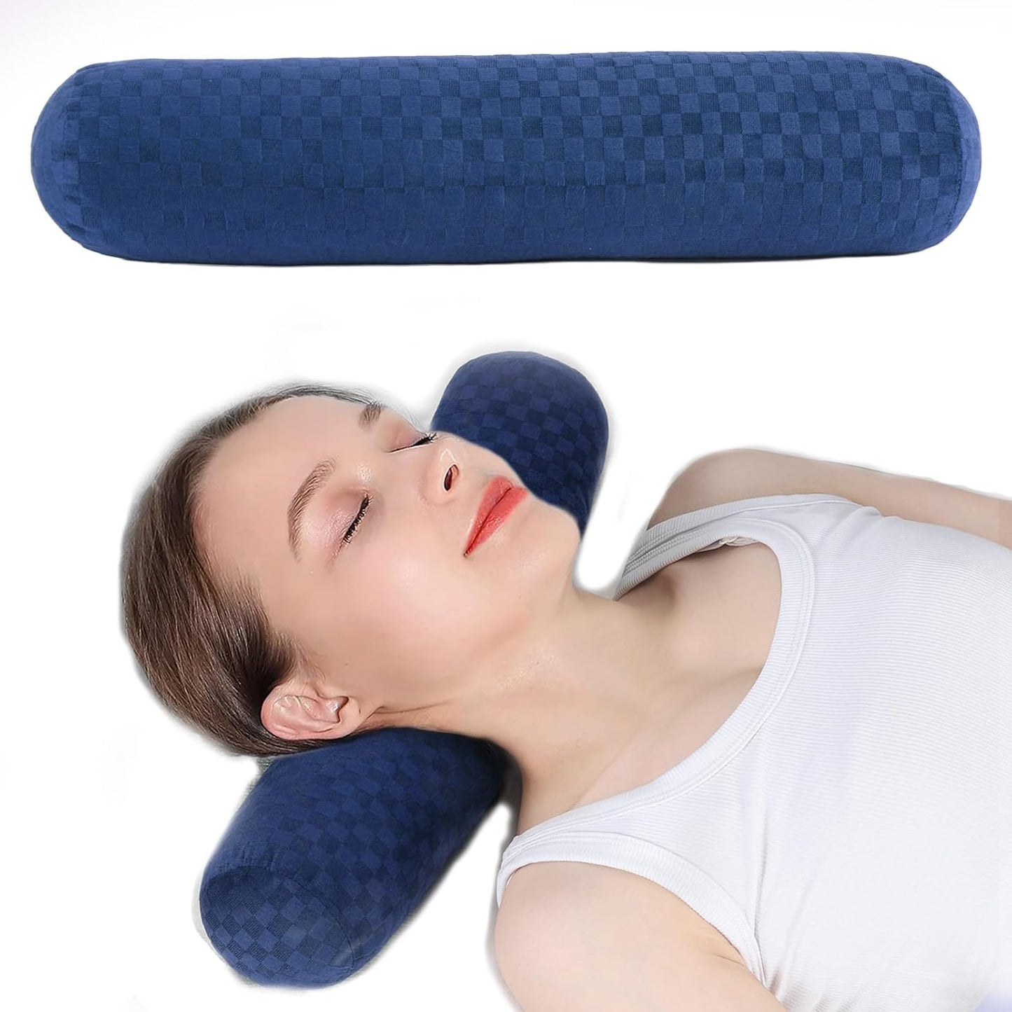 Neck Roll Pillow,Cervical Neck Pillow Bolster Pillow for Sleeping