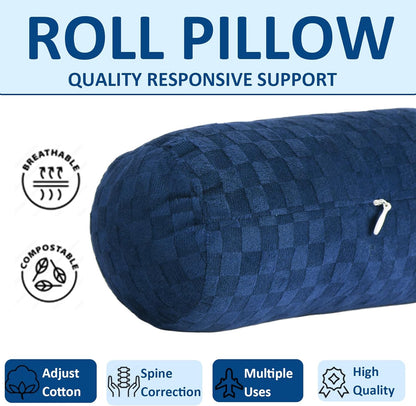 Neck Roll Pillow,Cervical Neck Pillow Bolster Pillow for Sleeping