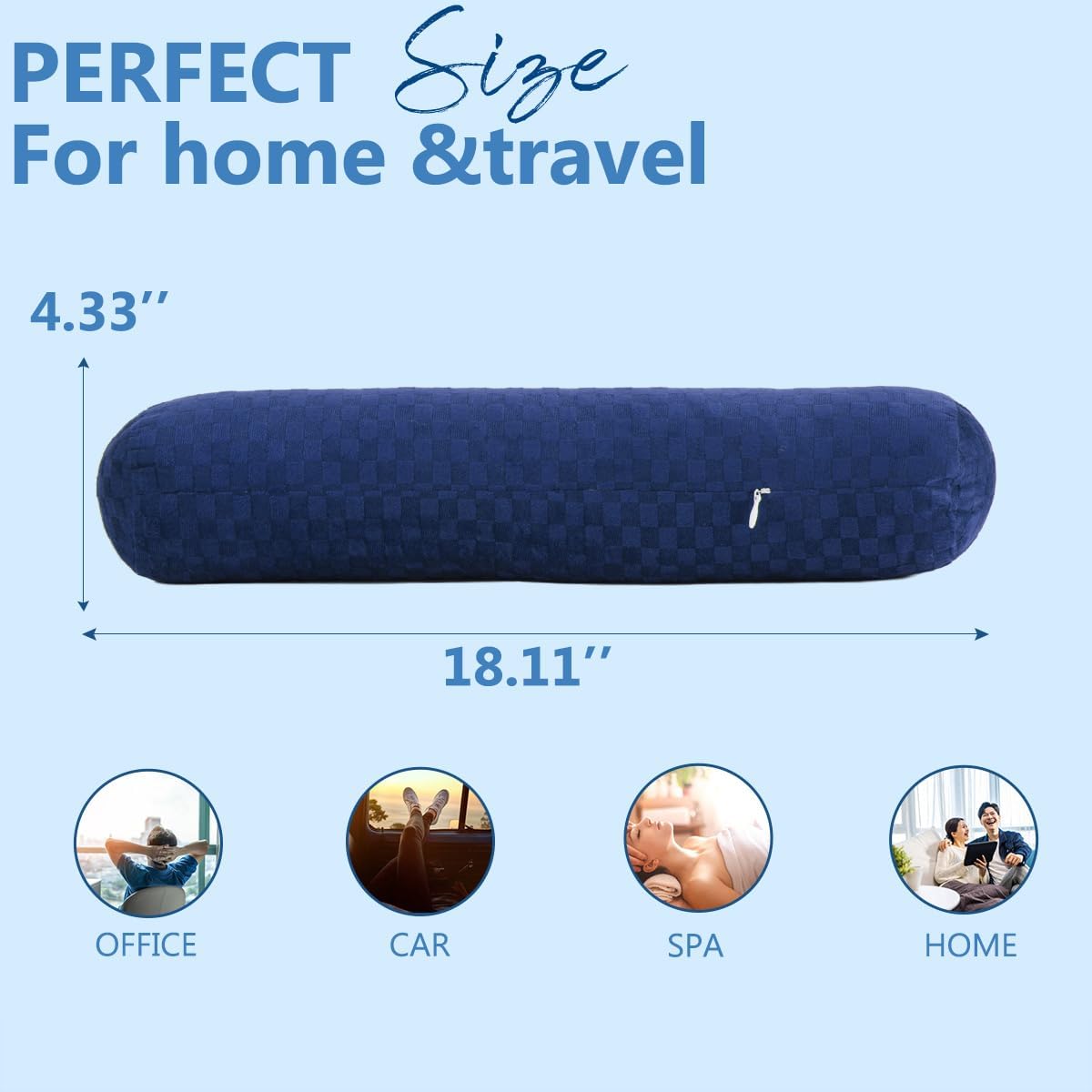 Neck Roll Pillow,Cervical Neck Pillow Bolster Pillow for Sleeping