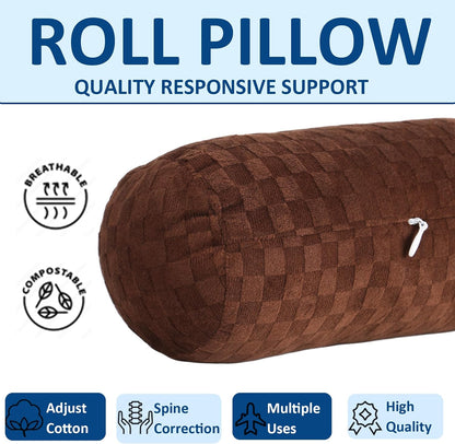 Neck Roll Pillow,Cervical Neck Pillow Bolster Pillow for Sleeping