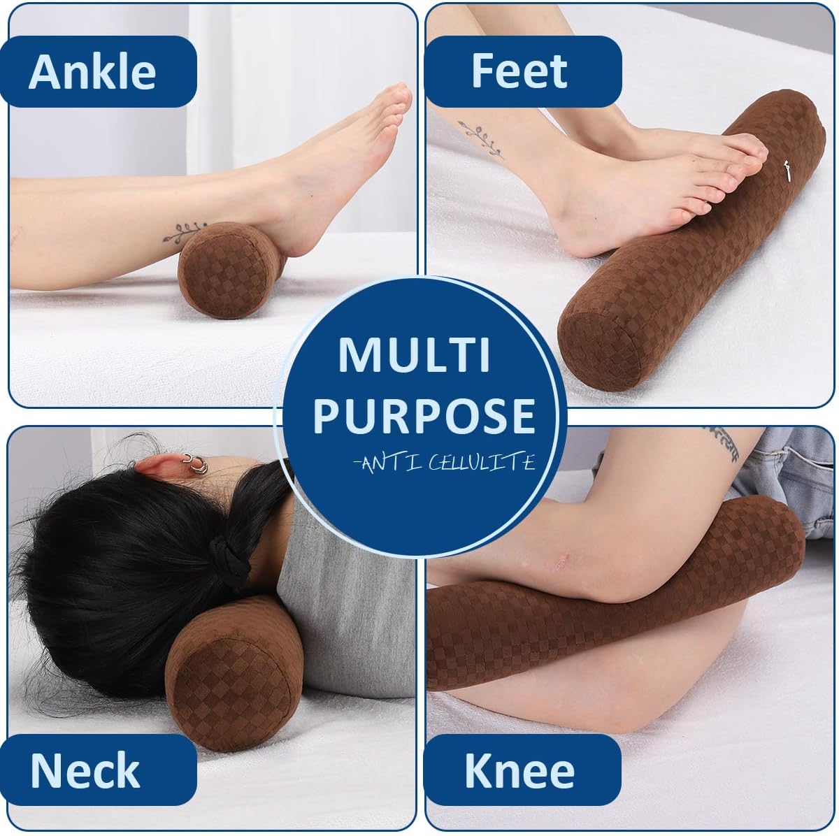 Neck Roll Pillow,Cervical Neck Pillow Bolster Pillow for Sleeping