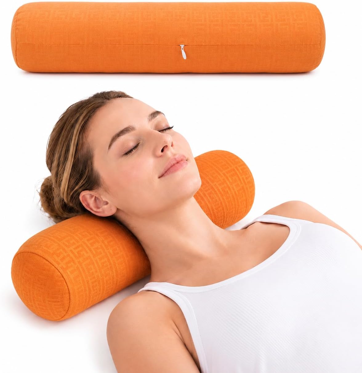Neck Roll Pillow,Cervical Neck Pillow Bolster Pillow for Sleeping