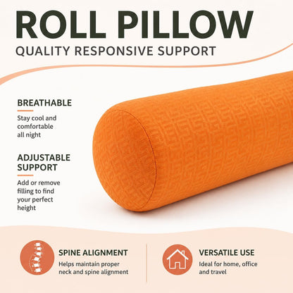 Neck Roll Pillow,Cervical Neck Pillow Bolster Pillow for Sleeping