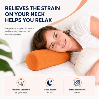 Neck Roll Pillow,Cervical Neck Pillow Bolster Pillow for Sleeping