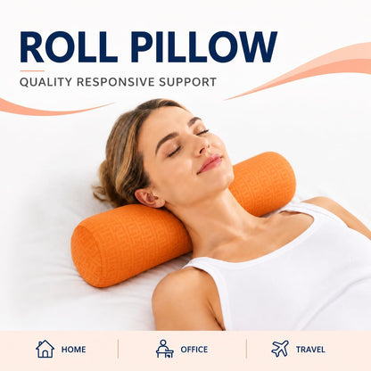 Neck Roll Pillow,Cervical Neck Pillow Bolster Pillow for Sleeping