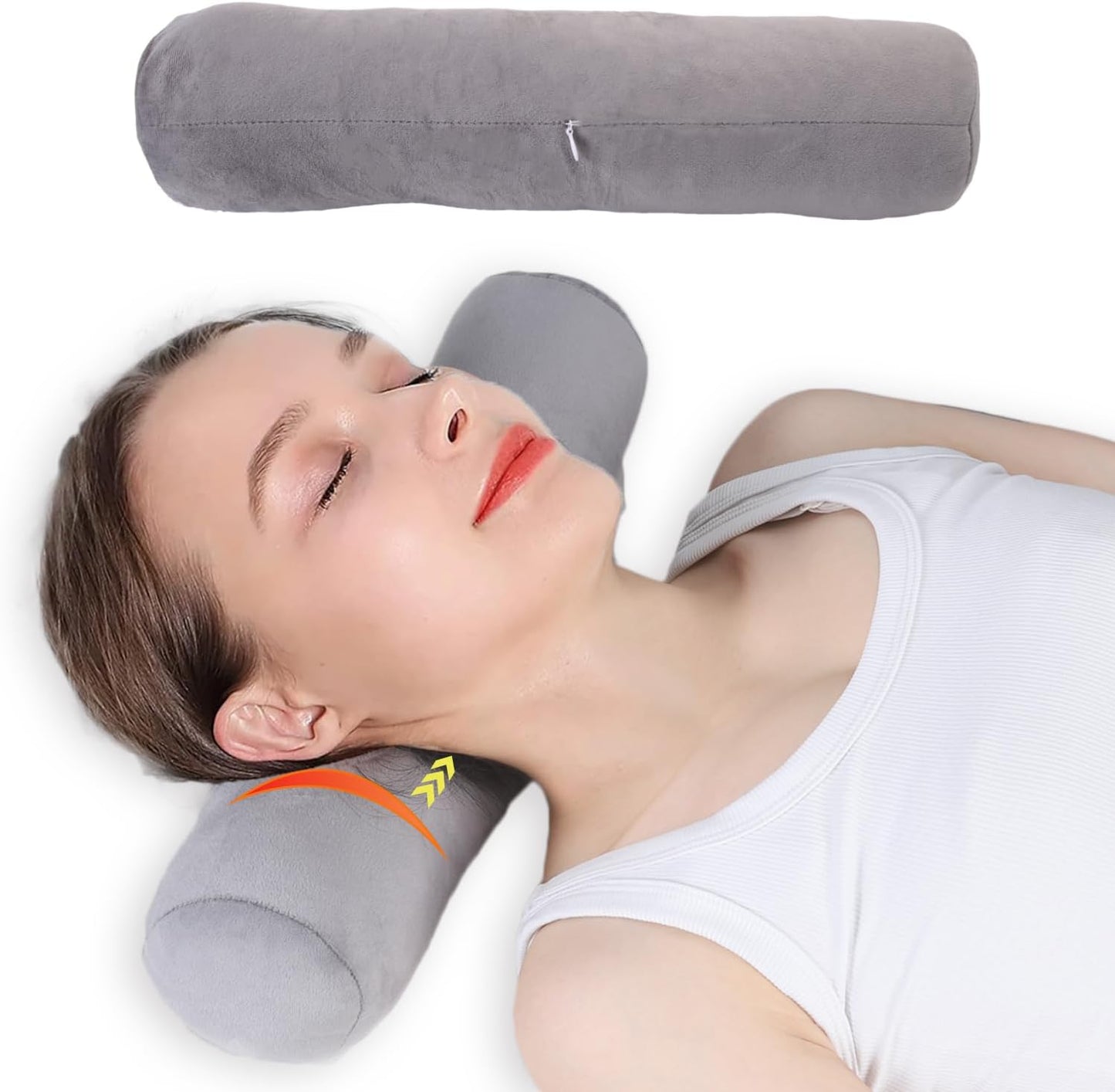 Neck Roll Pillow,Cervical Neck Pillow Bolster Pillow for Sleeping