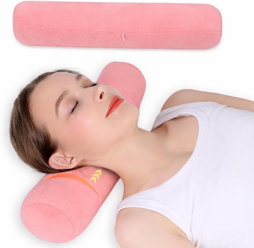 Neck Roll Pillow,Cervical Neck Pillow Bolster Pillow for Sleeping