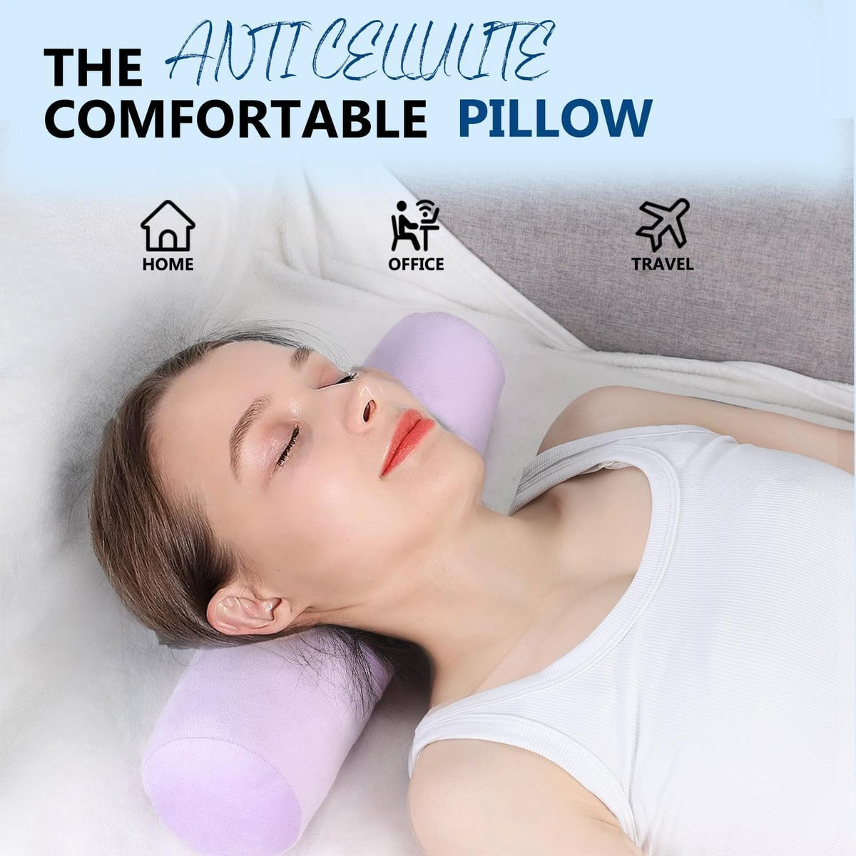 Neck Roll Pillow,Cervical Neck Pillow Bolster Pillow for Sleeping
