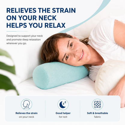 Neck Roll Pillow,Cervical Neck Pillow Bolster Pillow for Sleeping