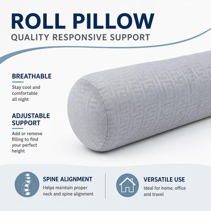 Neck Roll Pillow,Cervical Neck Pillow Bolster Pillow for Sleeping