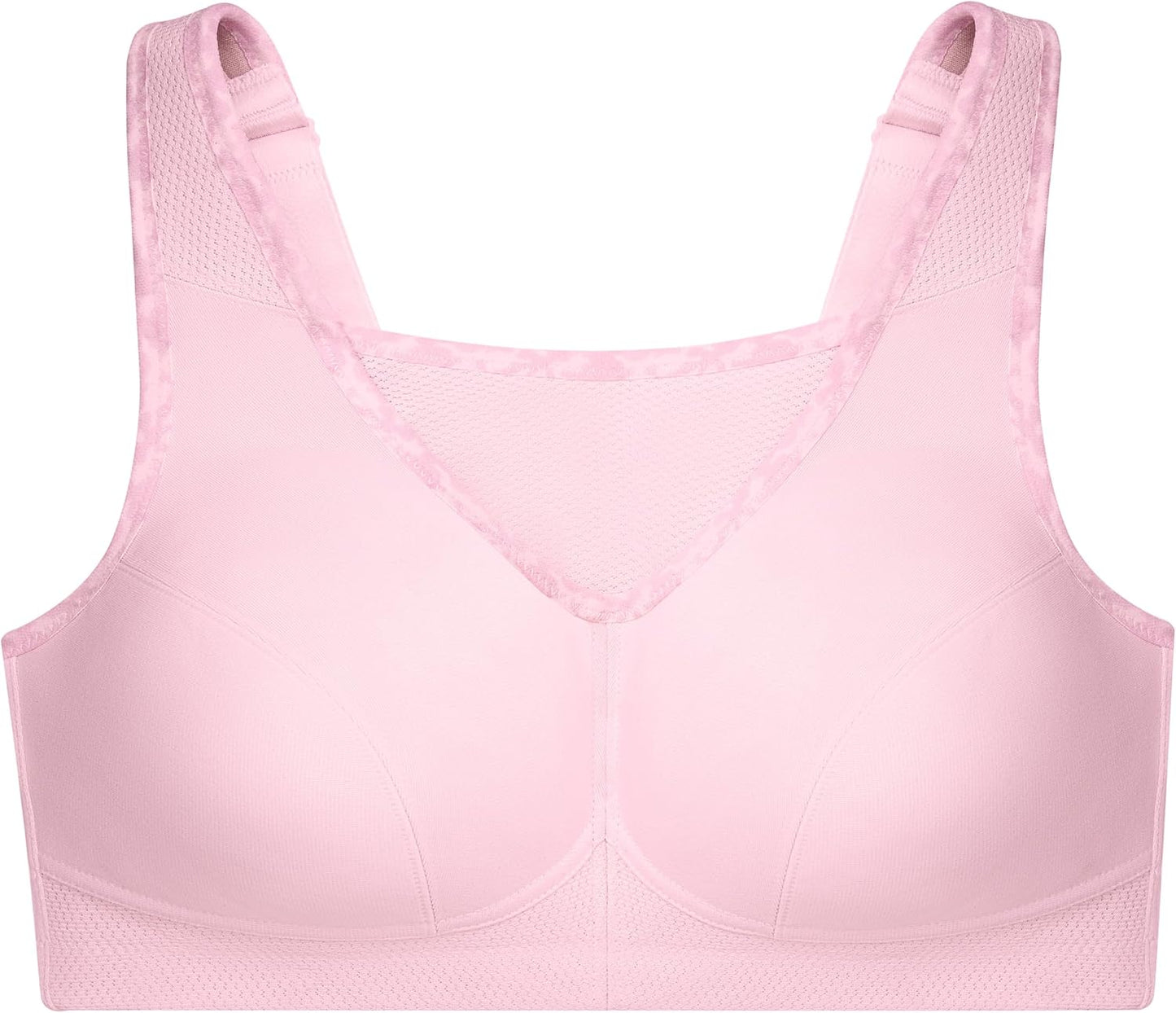 Full Figure Plus Size No-Bounce Camisole Sports Bra Wirefree #1066 - Colors C