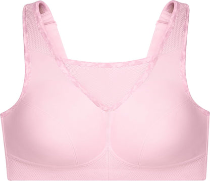 Full Figure Plus Size No-Bounce Camisole Sports Bra Wirefree #1066 - Colors C