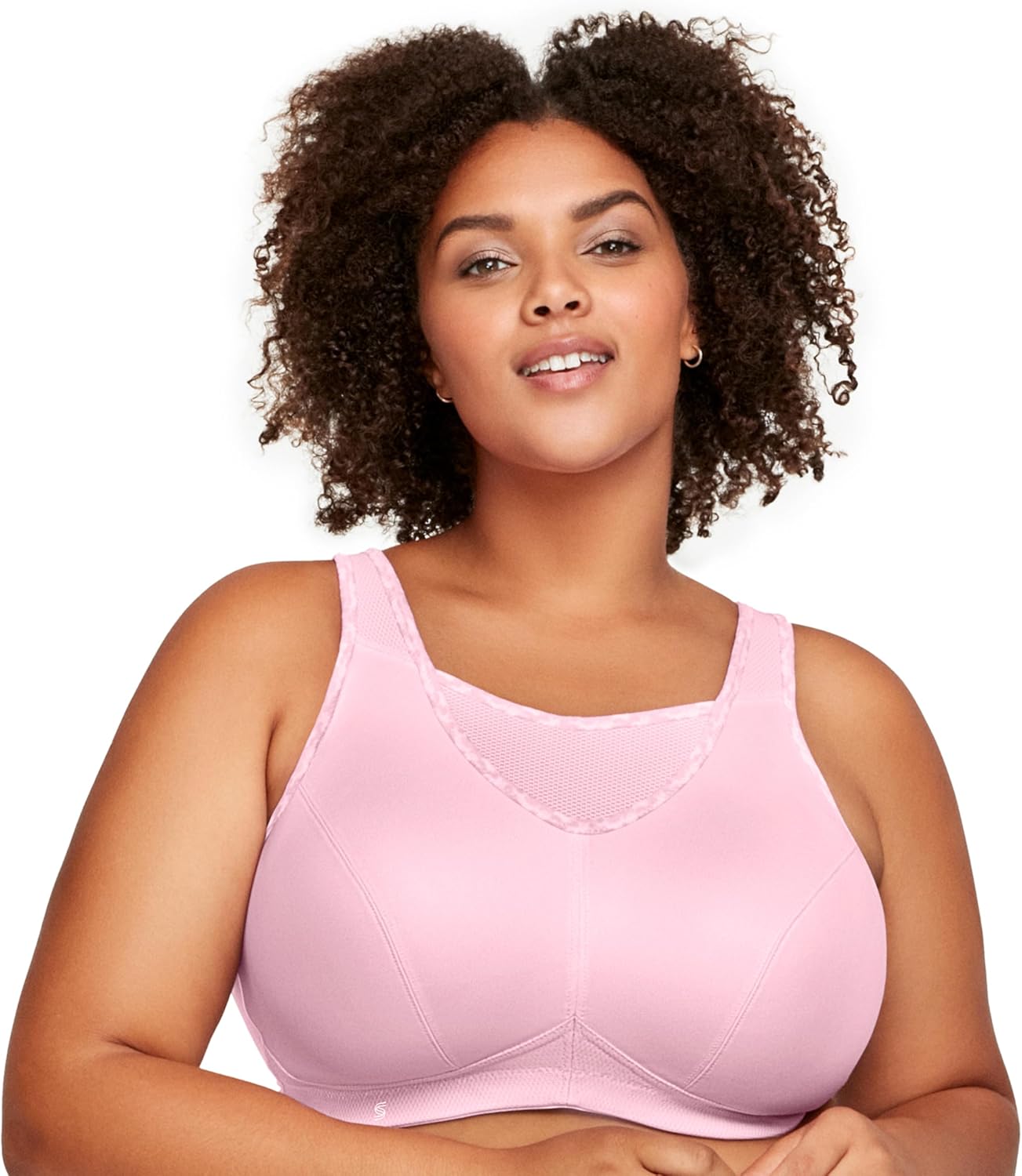 Full Figure Plus Size No-Bounce Camisole Sports Bra Wirefree #1066 - Colors C