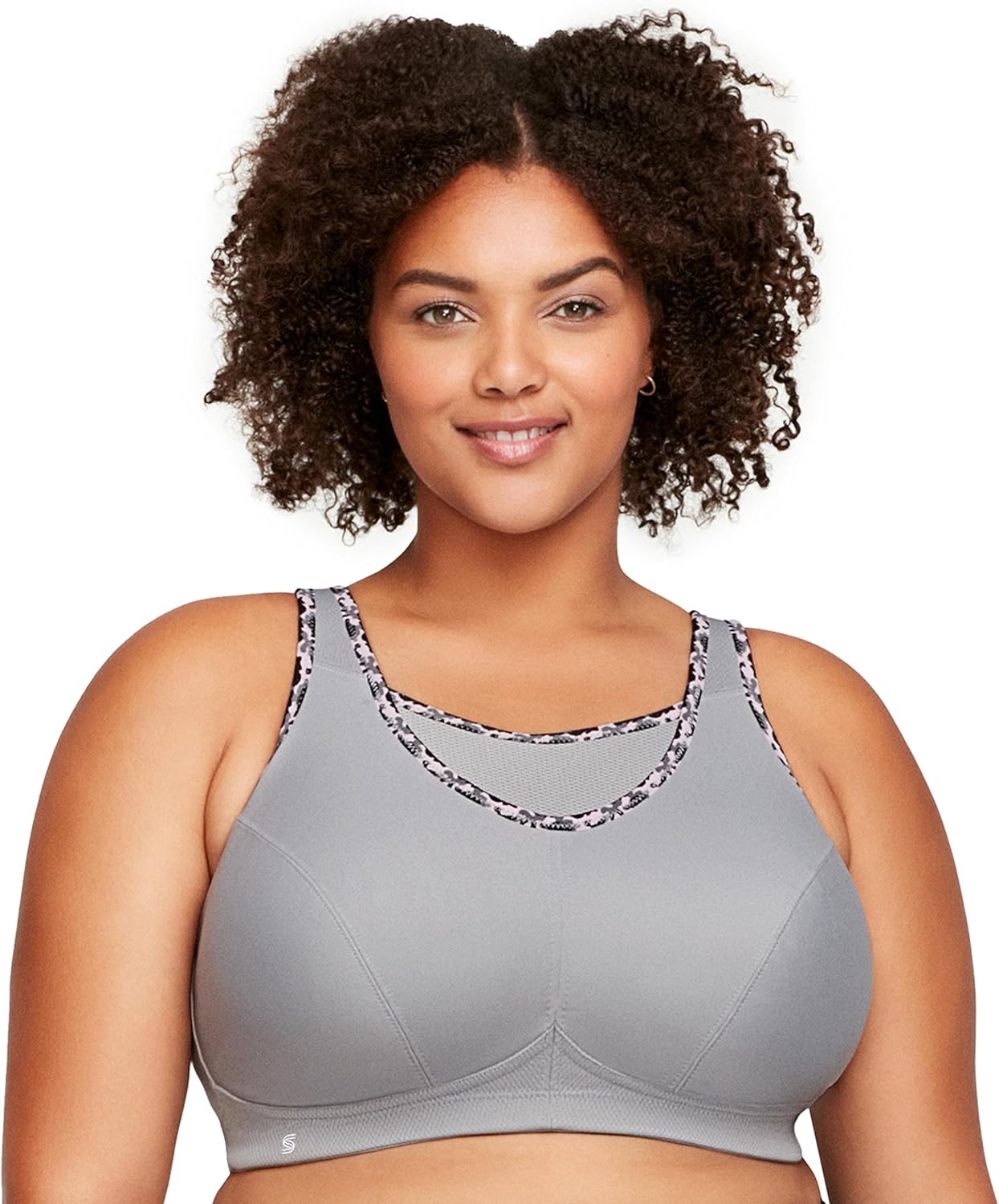 Full Figure Plus Size No-Bounce Camisole Sports Bra Wirefree #1066 - Colors C