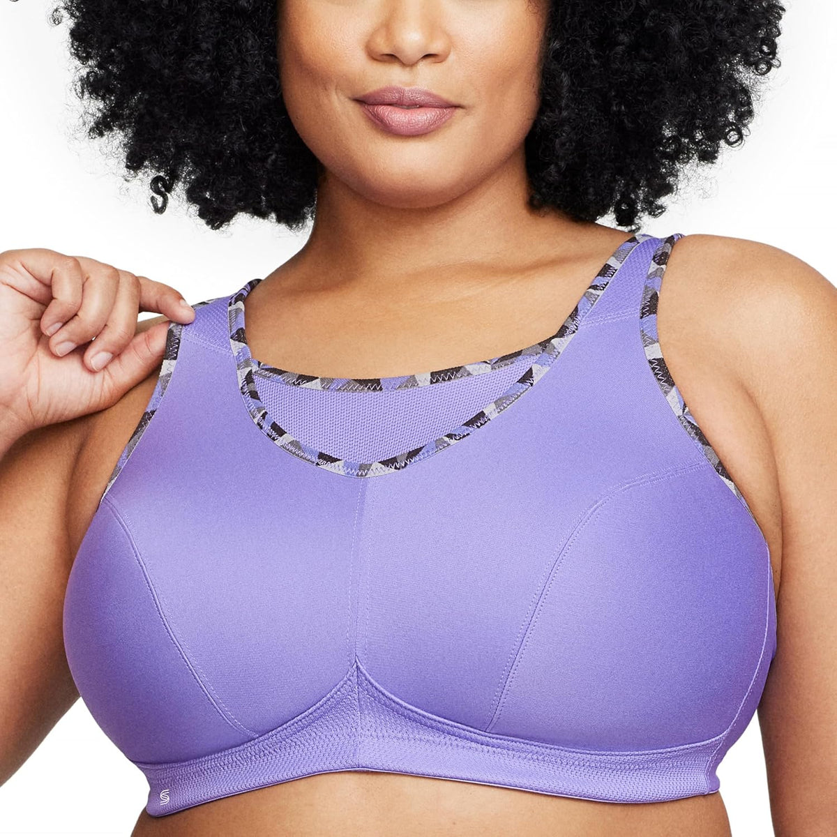 Full Figure Plus Size No-Bounce Camisole Sports Bra Wirefree #1066 - Colors C