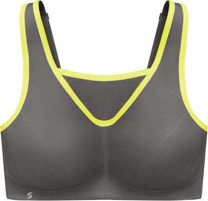 Full Figure Plus Size No-Bounce Camisole Sports Bra Wirefree #1066 - Colors C