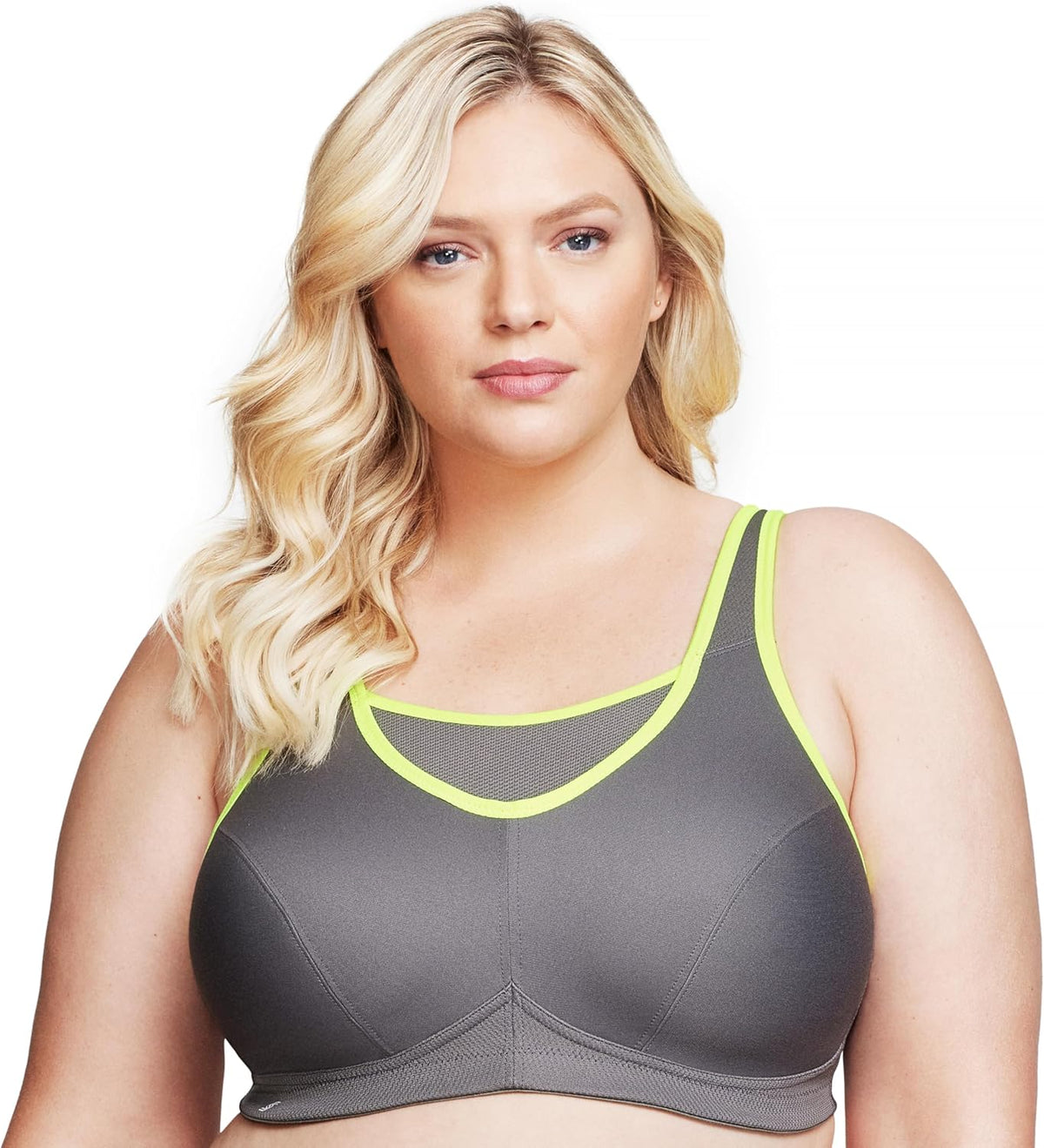 Full Figure Plus Size No-Bounce Camisole Sports Bra Wirefree #1066 - Colors C