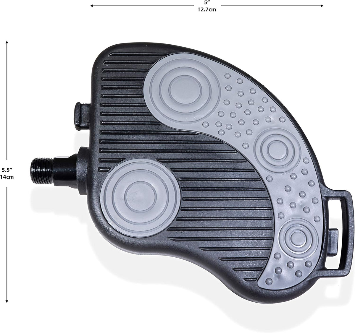 Katai - 9/16 Inch Thread Replacement Exercise Bike Pedals with Durable PVC Straps - Heavy-Duty Stationary Spin Cycling Pedals - Complete with Installation Spanner Tool